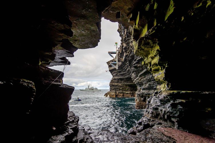 High diving off Mayo