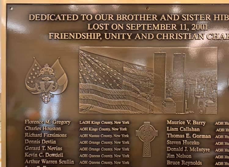 AOH 9/11 Memorial Plaque Unveiled