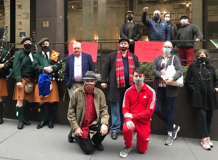 WATCH: British Consulate protest for Irish Language Act