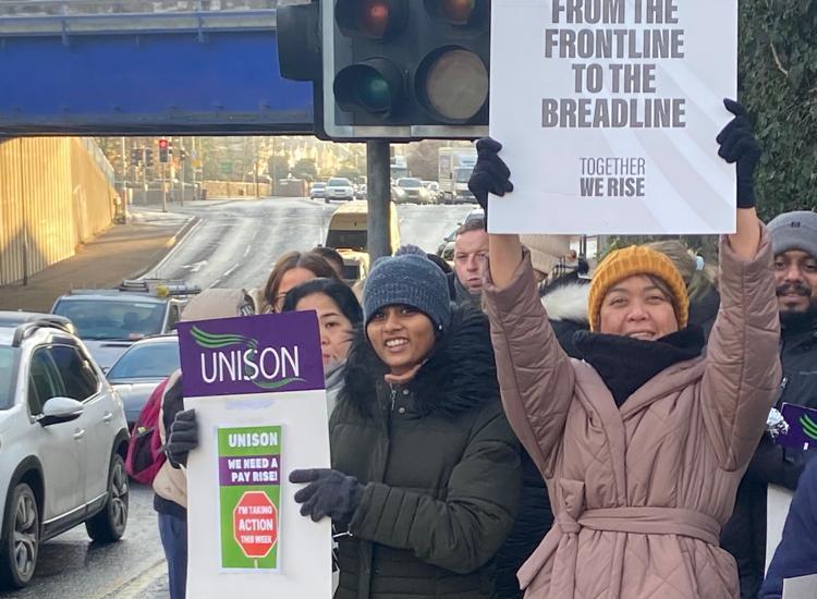 North Health Workers Stage Walkout