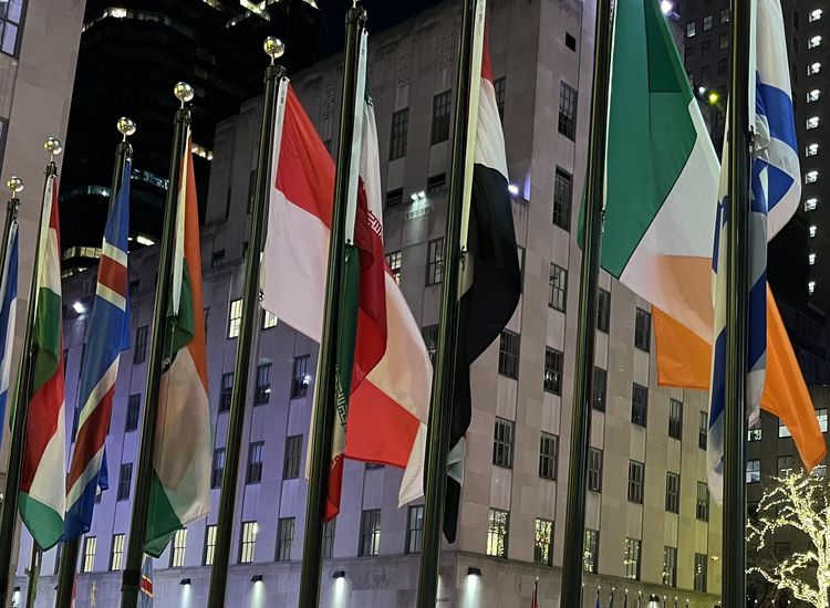 Flags Fly Peacefully