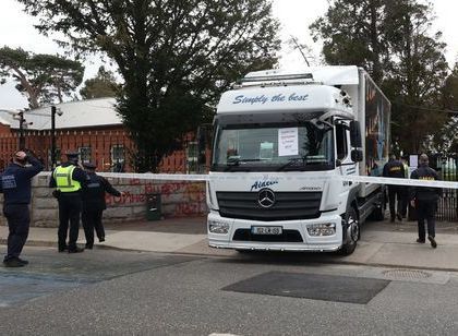 Driver Rear Ends Russian Embassy