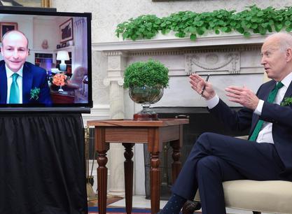 Biden Embraces His Irishness in White House Address