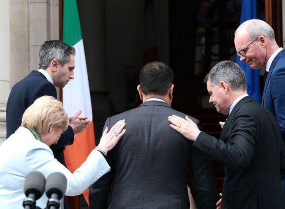 Colleagues Comfort Varadkar