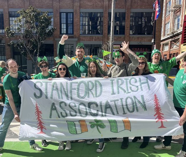 Stanford students step out for St Patrick's in San Fran