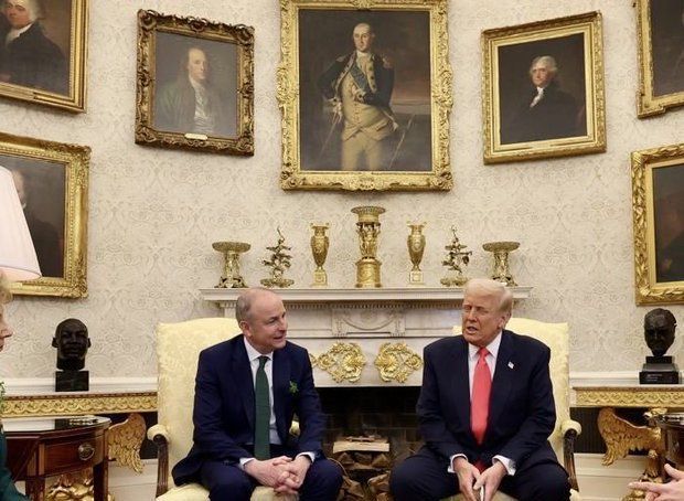 Martin and Trump Confer in Oval Office