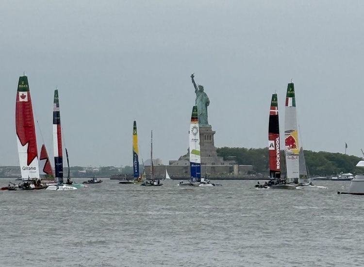 Sails Under Lady Liberty's Eye