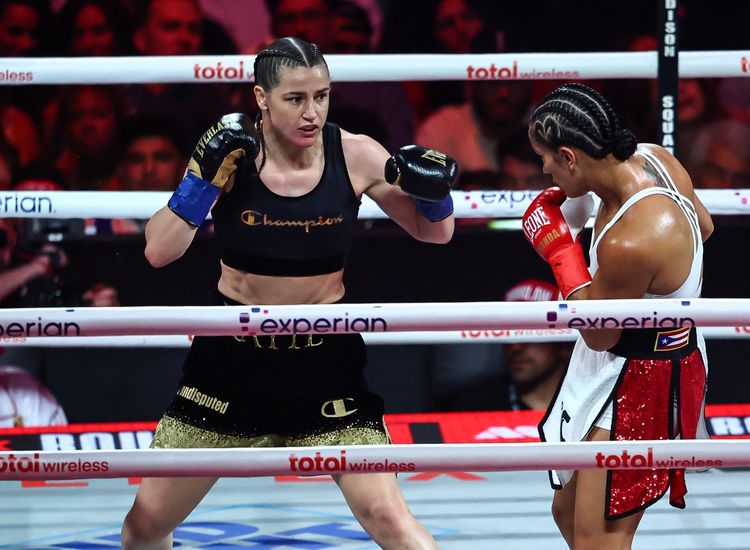 Taylor flips script to win 3rd championship fight vs. Serrano