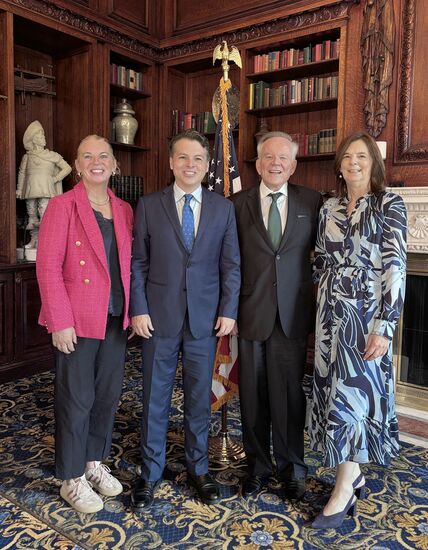 Brendan Boyle speaks to the New England Council