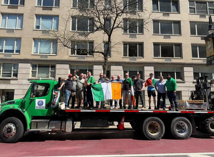 New York's Irish Construction Workers Stage Solidarity Convoy with Ireland's Embattled Farmers, Truckers