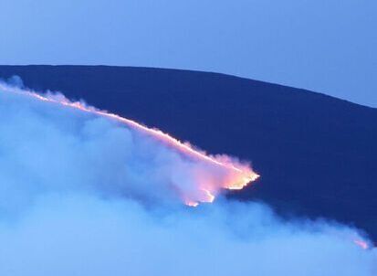 Mountain afire