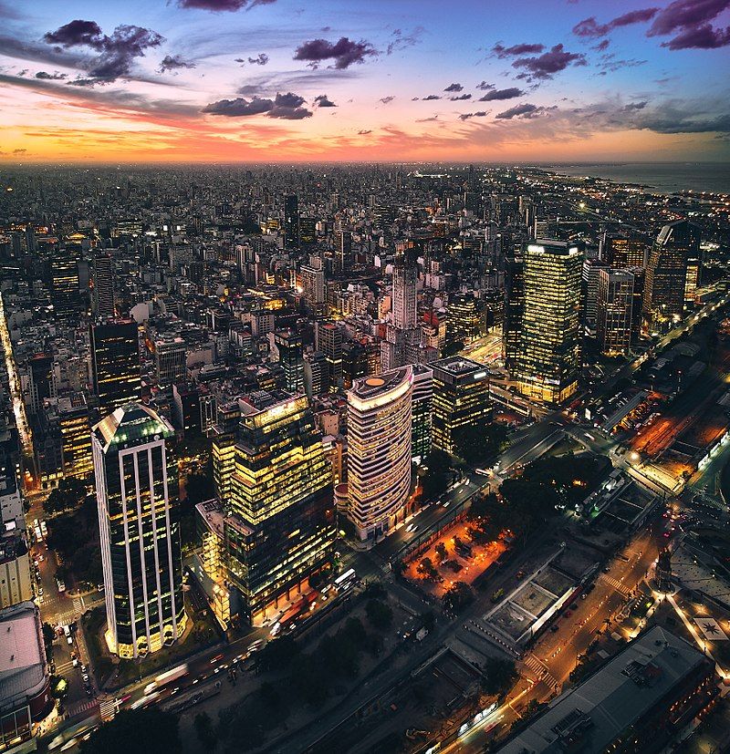 Buenos Aires by night.