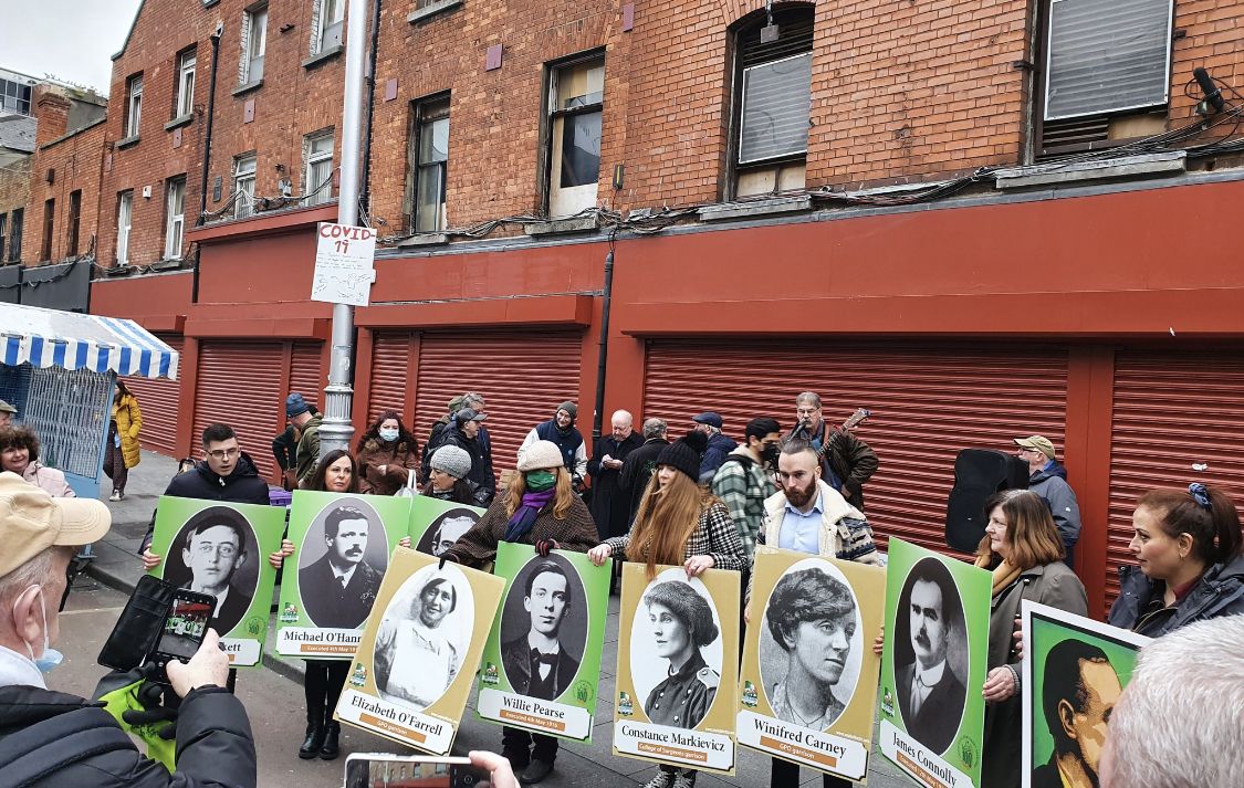 Rallying to save the Moore Street 1916 site.