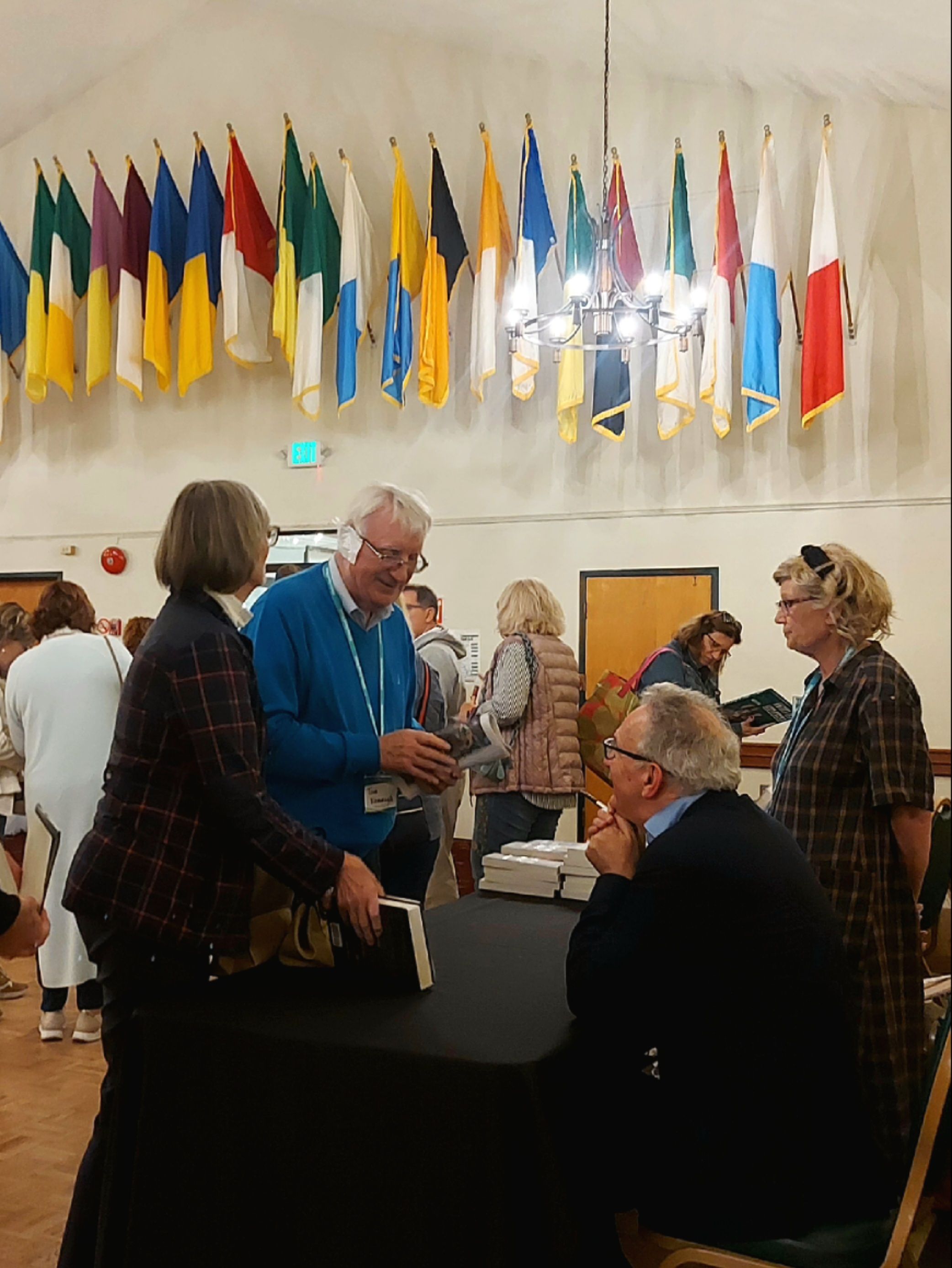 Fintan O'Toole signing copies of his book, We Don't Know Ourselves at UICC, SF