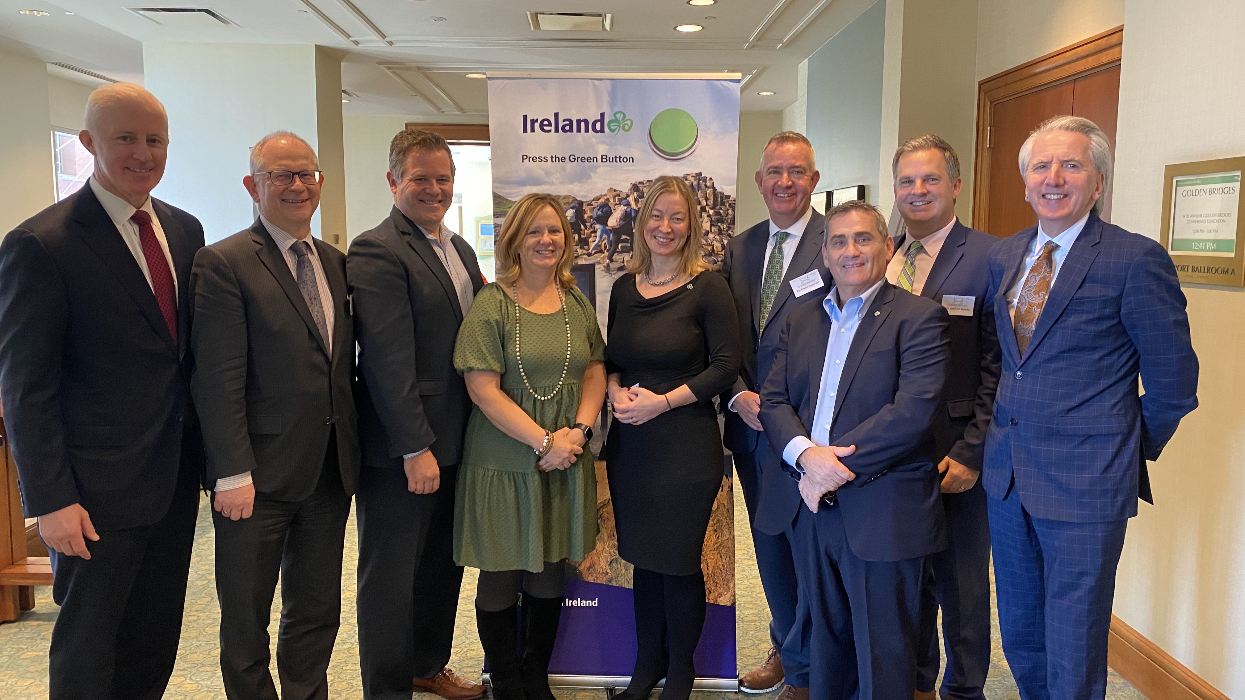 BRIDGE-BUILDERS: Boston political leaders including American Irish Caucus Chair Rep Ed Coppinger and Councilors Frank Bakre and Erin Murphy with Andrew Elliott, director of NI Bureau and Laoise Moore, Irish CG in Boston