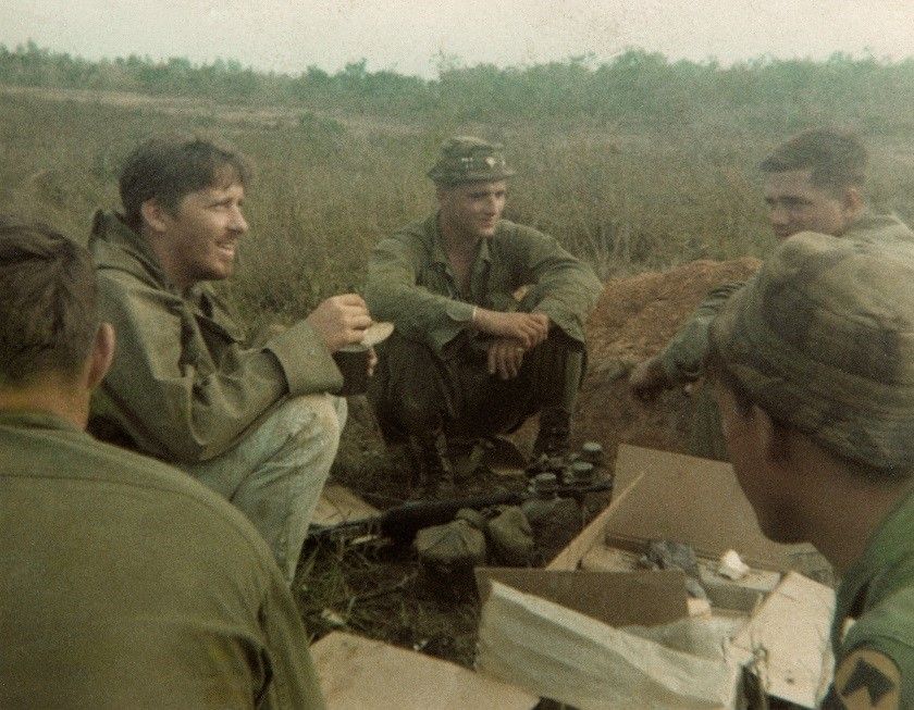 Chickie, on left, with his Inwood pals in Vietnam.