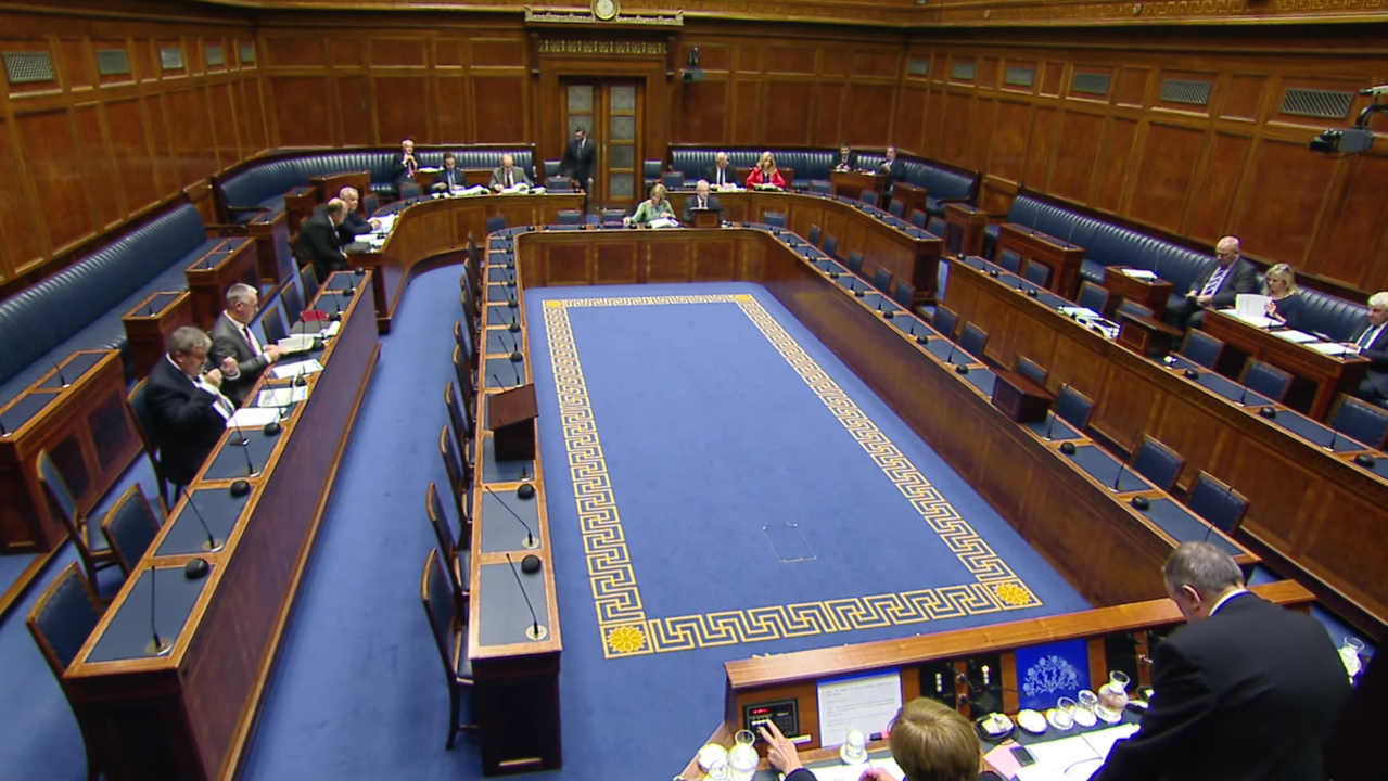 The Northern Ireland Assembly Chamber.