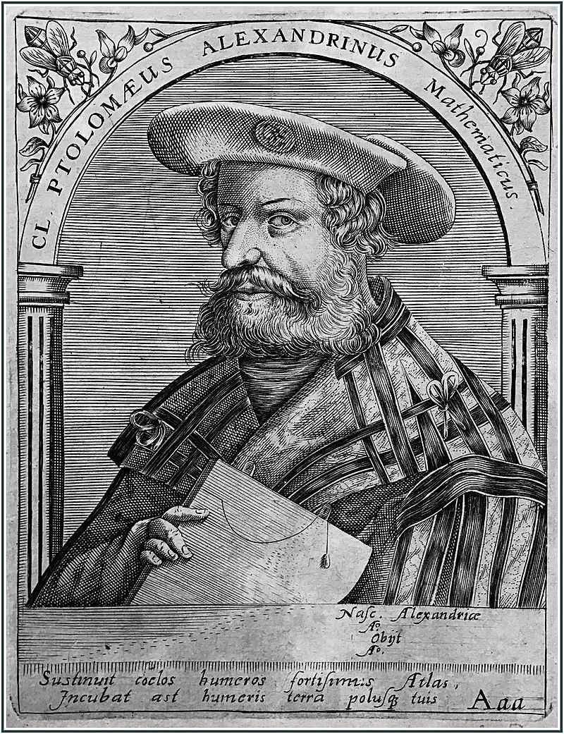 Ptolemy as depicted in a 16th century engraving.