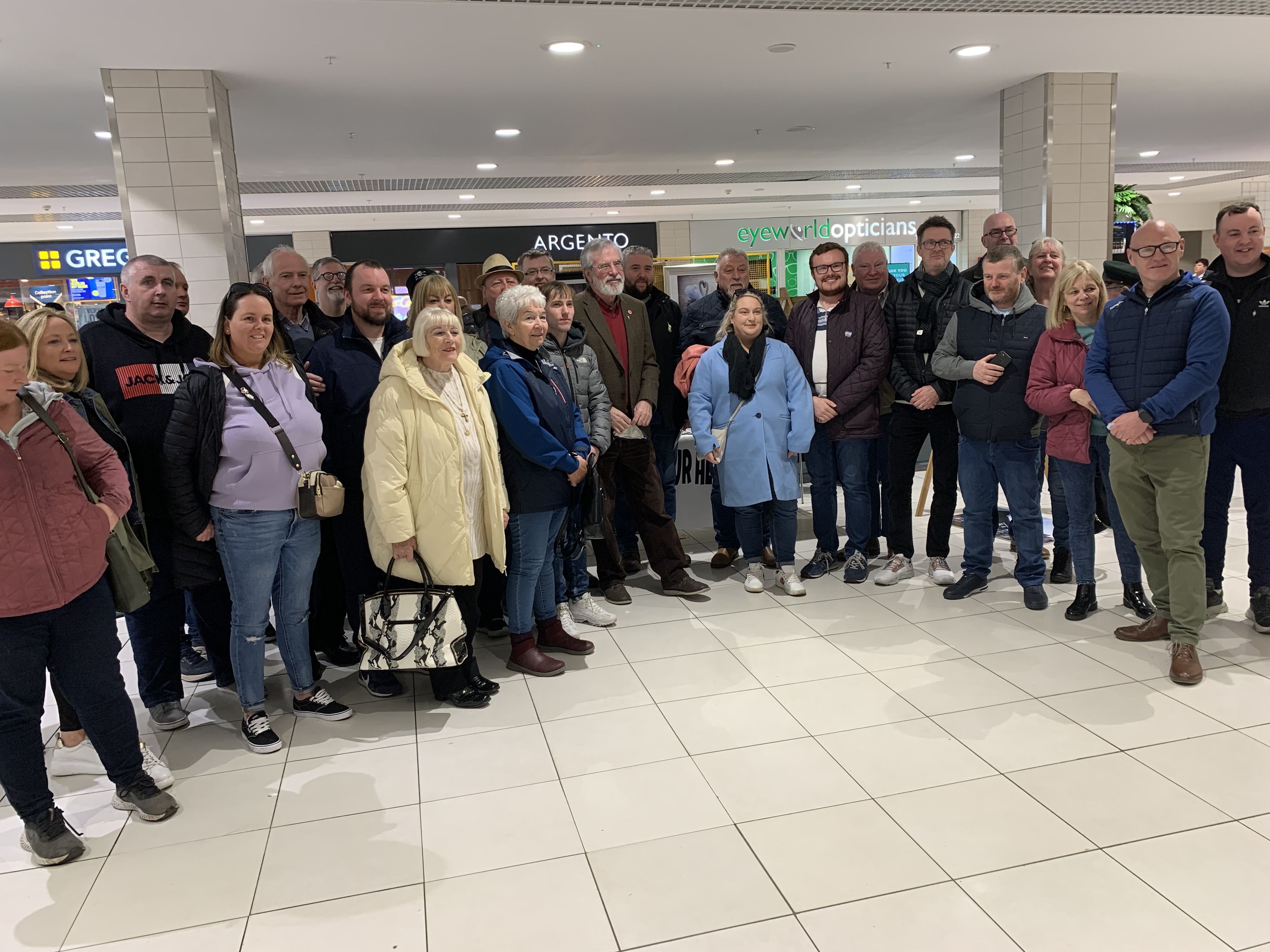 Meeting in Belfast with visitors from Waterford who were led by David Cullinane TD.