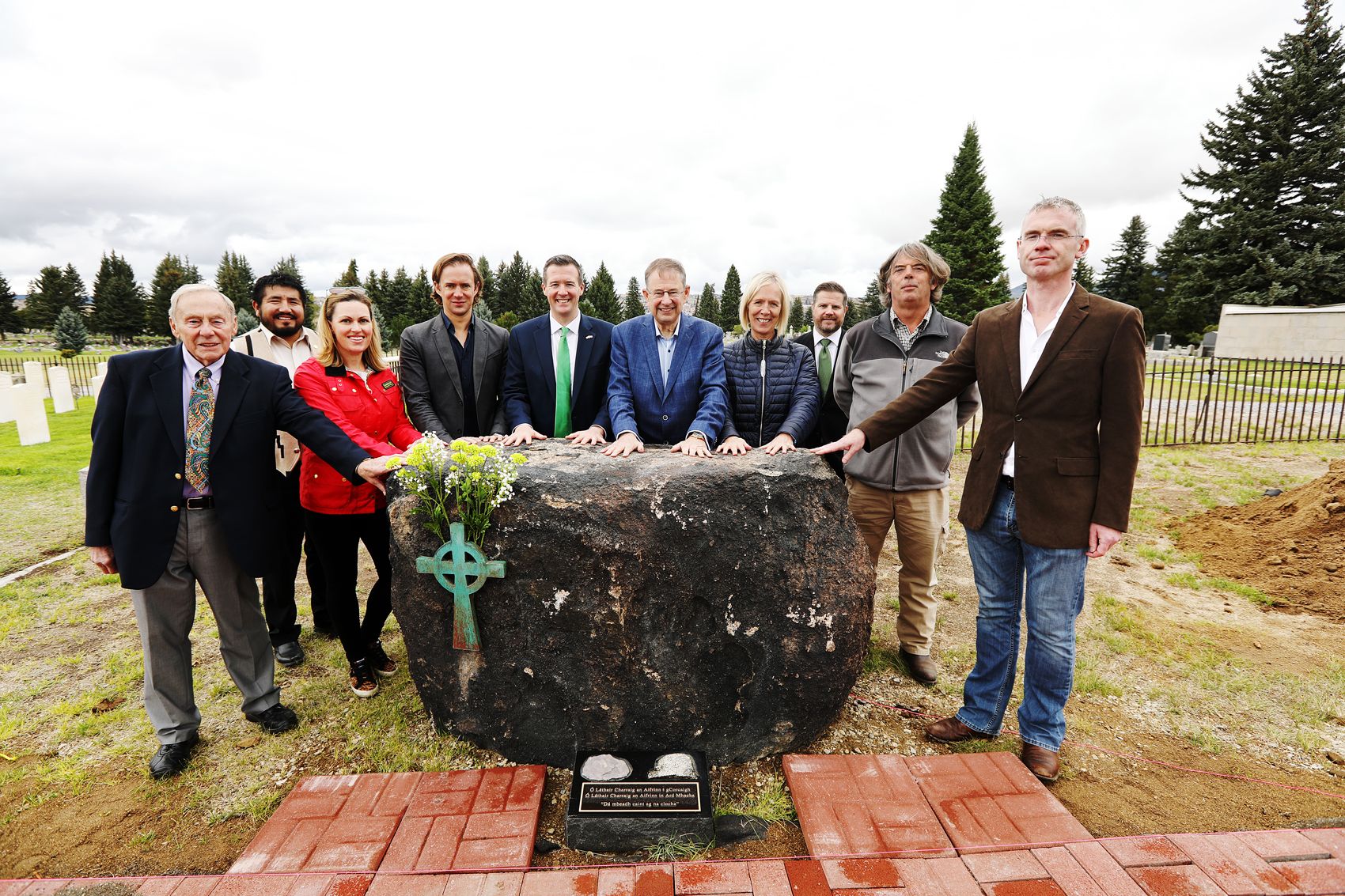 MASS ROCK: Traolach Ó Ríordáin joined then Minister Éamon Ó Cuív and members of the Irish community at St Patrick's Mass Rock in Butte, Montana