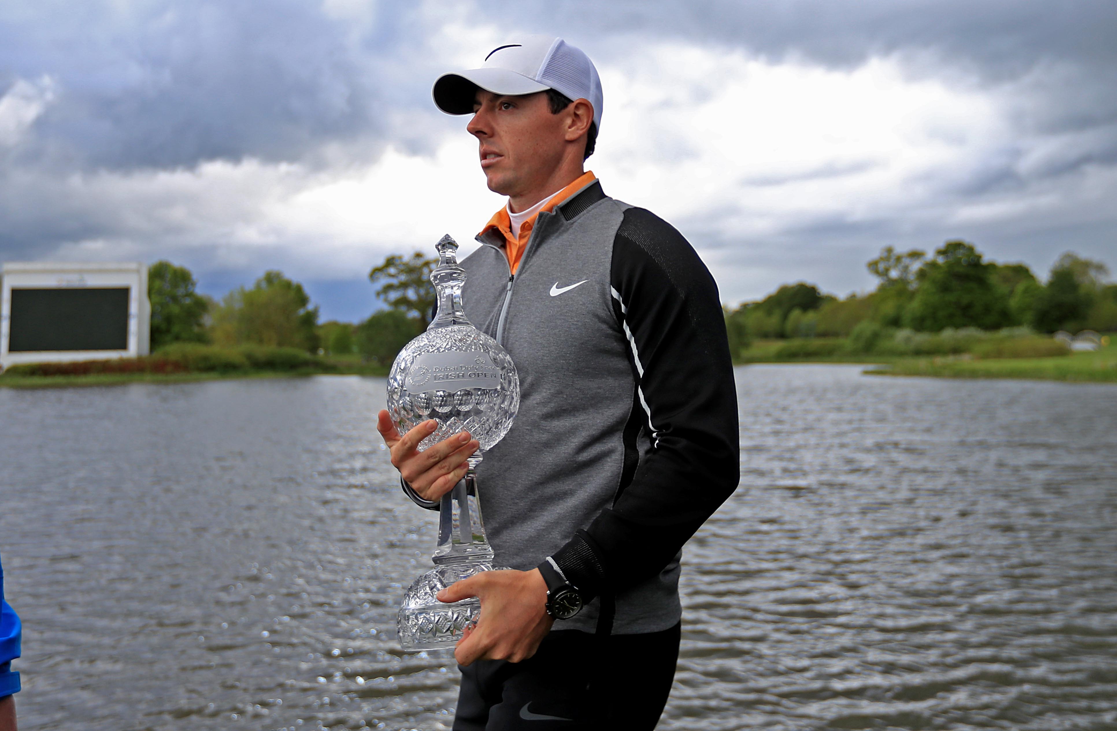 Rory McIlroy with the Irish Open Trophy at the K Club in 2016. INPHO/DONALL FARMER