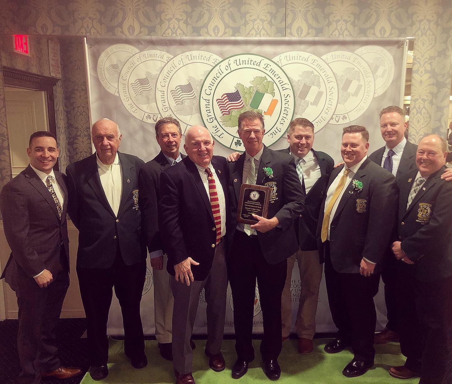 CELEBRATING IRISH HERITAGE: Fire chief Eddie Boles was honored by the Emerald Societies in New York. 