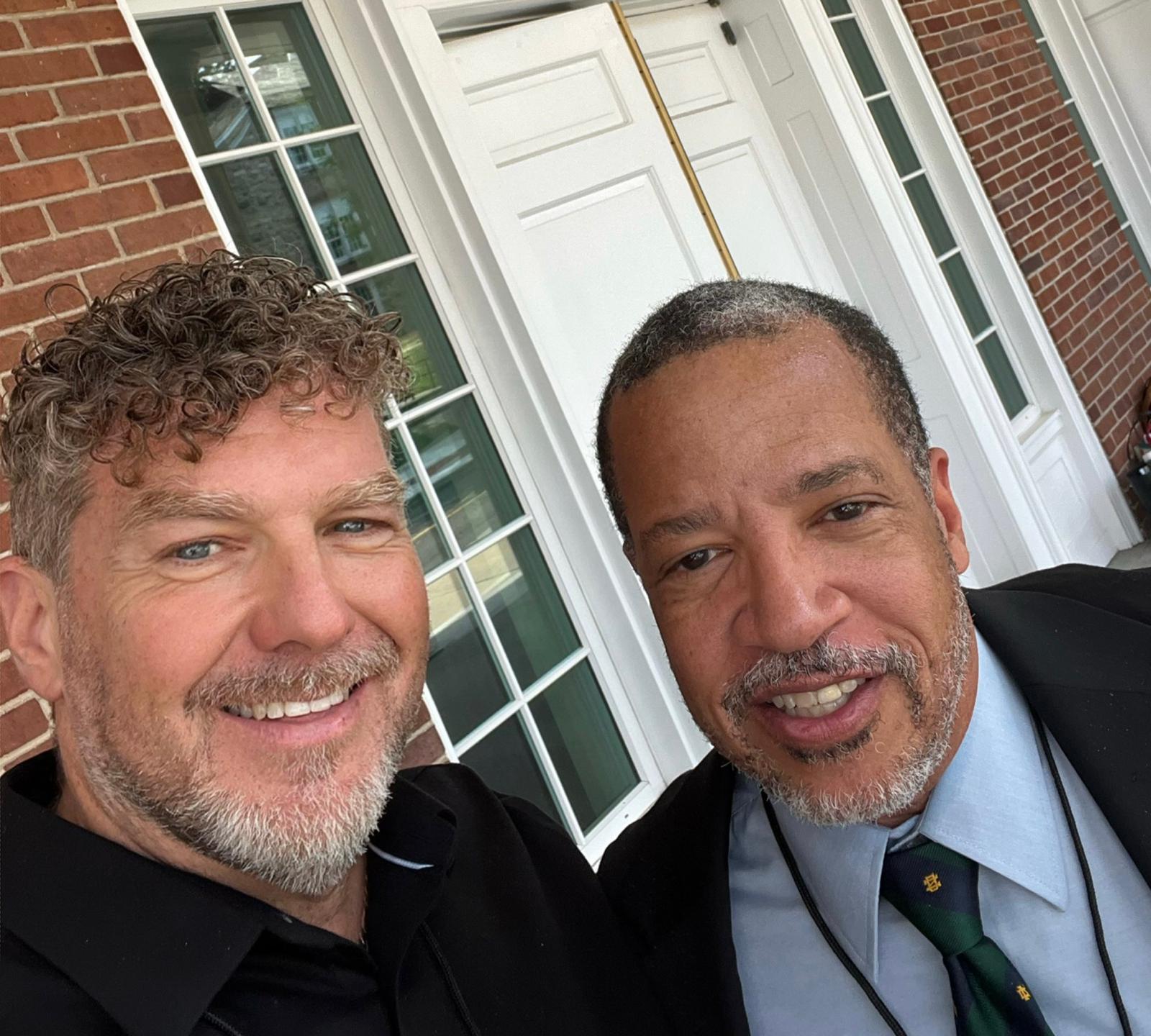 SOLIDARITY: Sonnie Hereford IV received his award from All Souls author Michael Patrick MacDonald who stressed the importance of solidarity between African-Americans and Irish Americans