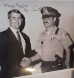 Colonel Oliver North with Duke