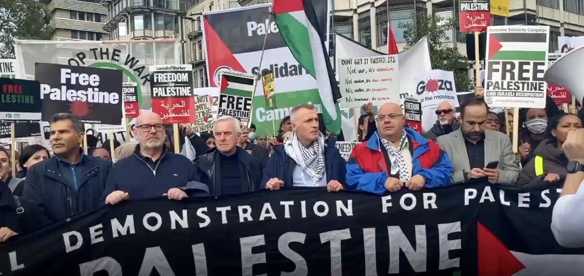 The demonstration in London.