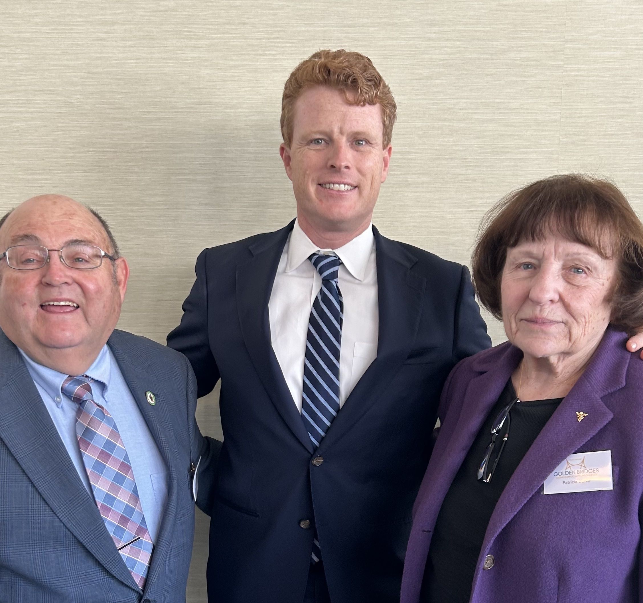 BONDS: Special Envoy Kennedy with Billy Sullivan of AOH In Lawrence, MA, and Patricia Burke, widow of the late AOH stalwart Dave Burke. This year's Dave Burke award went to former Lawrence mayor Michael Sullivan