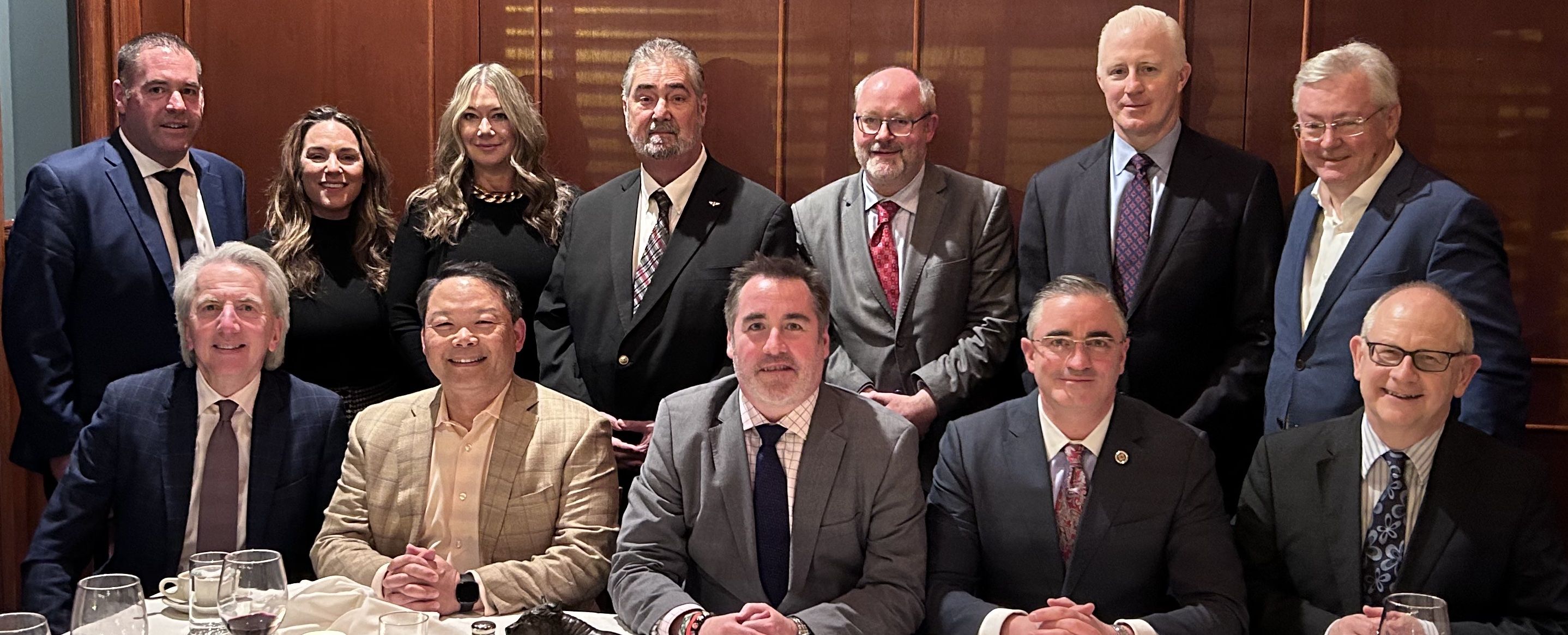 LABOR LEADING: U.S. Labor leaders and officials were brought together by President Eddie Kelly of the Int Firefighters Federation to be briefed on the new Fund. Also present were Irish government and Stormont Executive representatives.