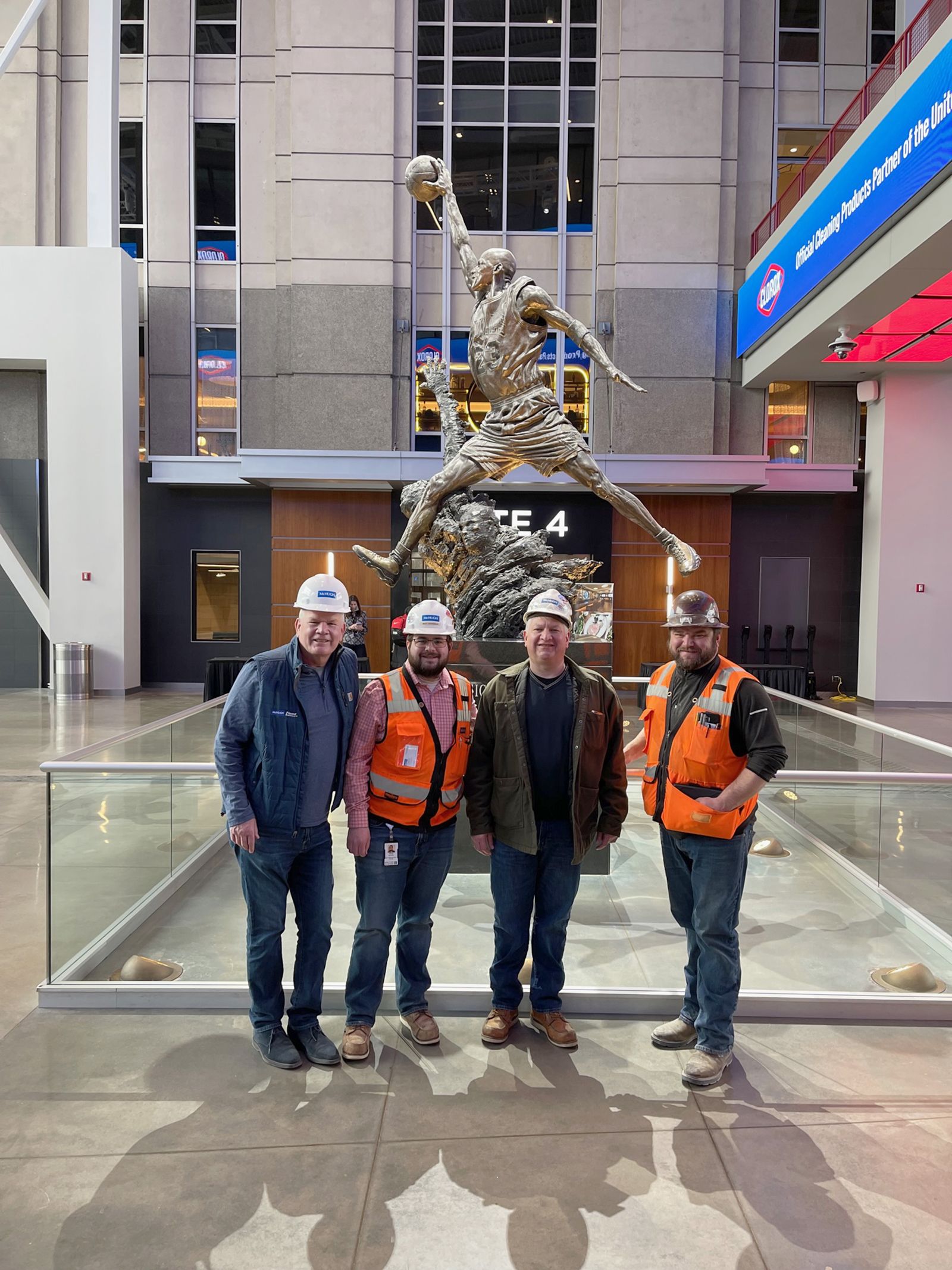 Mike, left - at the United Centre