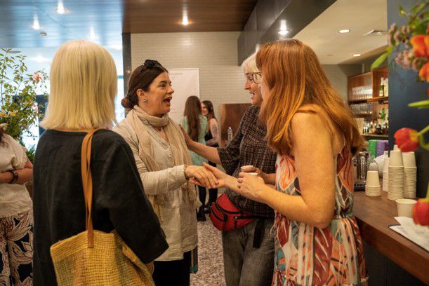 Second from left, Creative Producer, Maedhbh McCullagh for the Hedge School