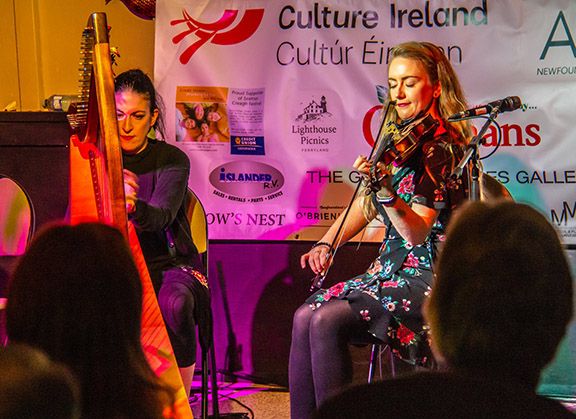 On stage with Eileen Gannon