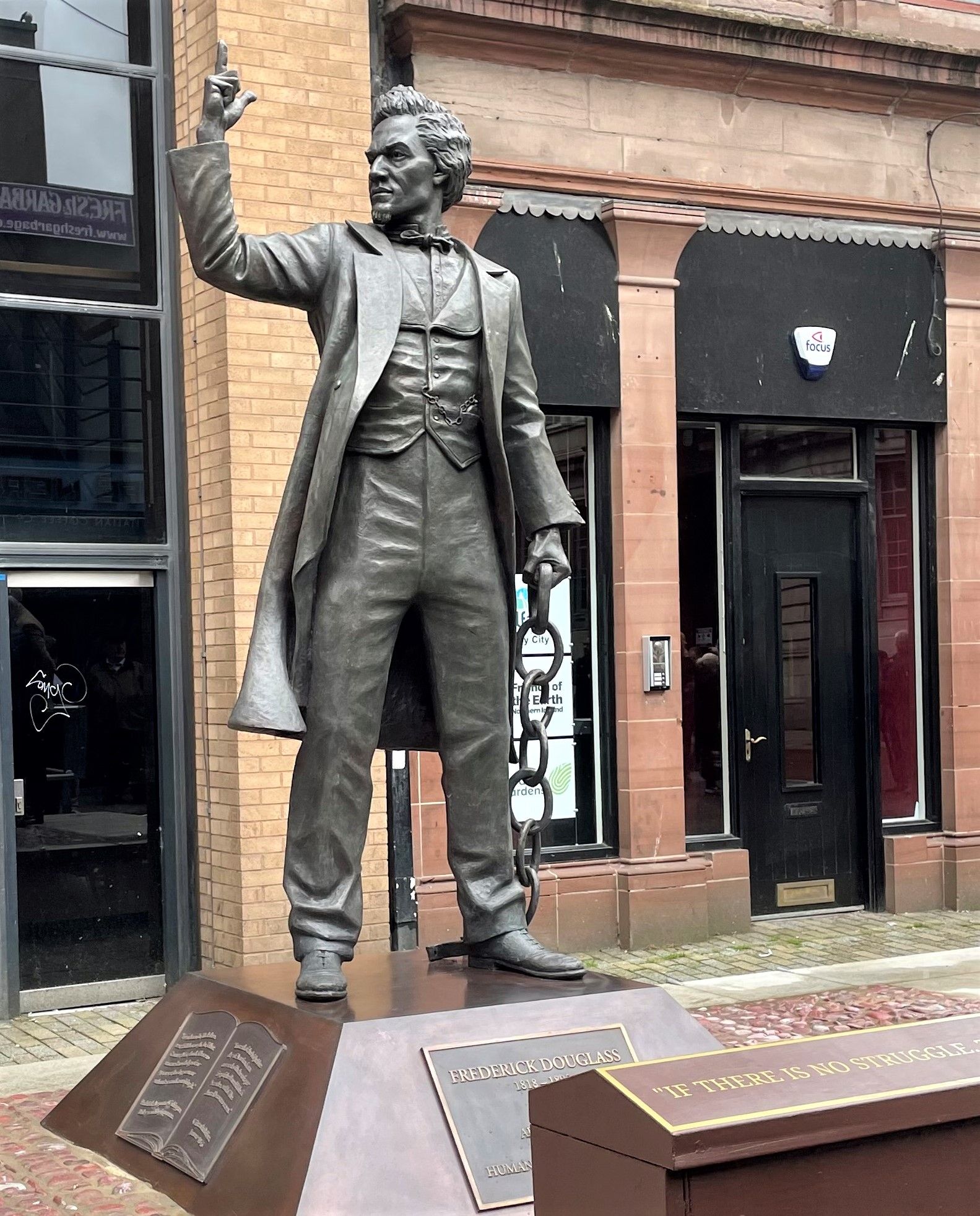 Frederick Douglass now has a permanent memorial in Belfast.