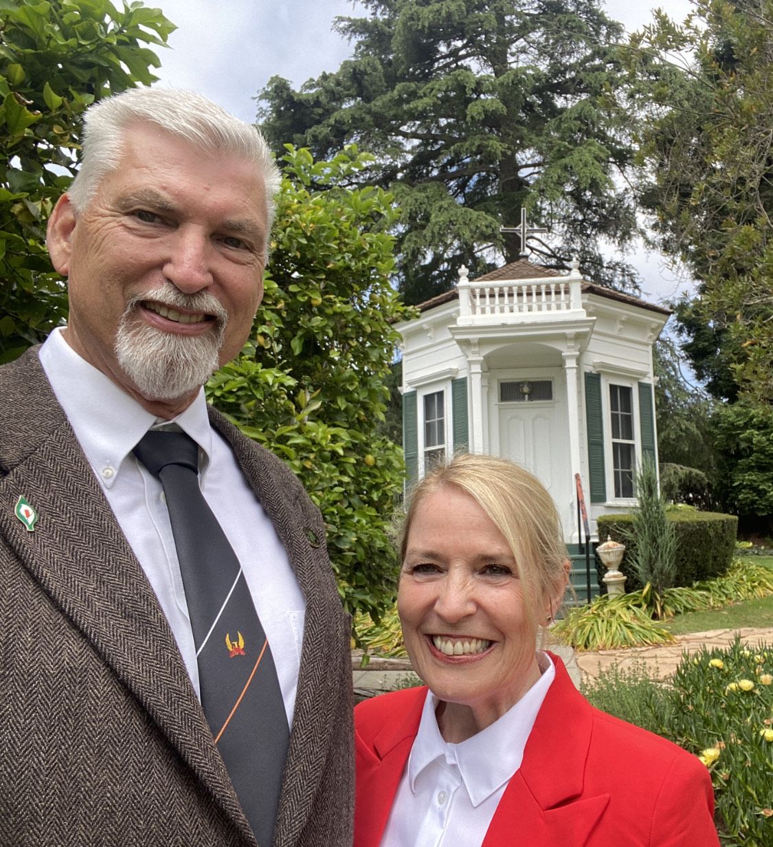 IRISH A-TEAM: Sally McNally with husband John who is a prominent figure in the Irish community of Southern California