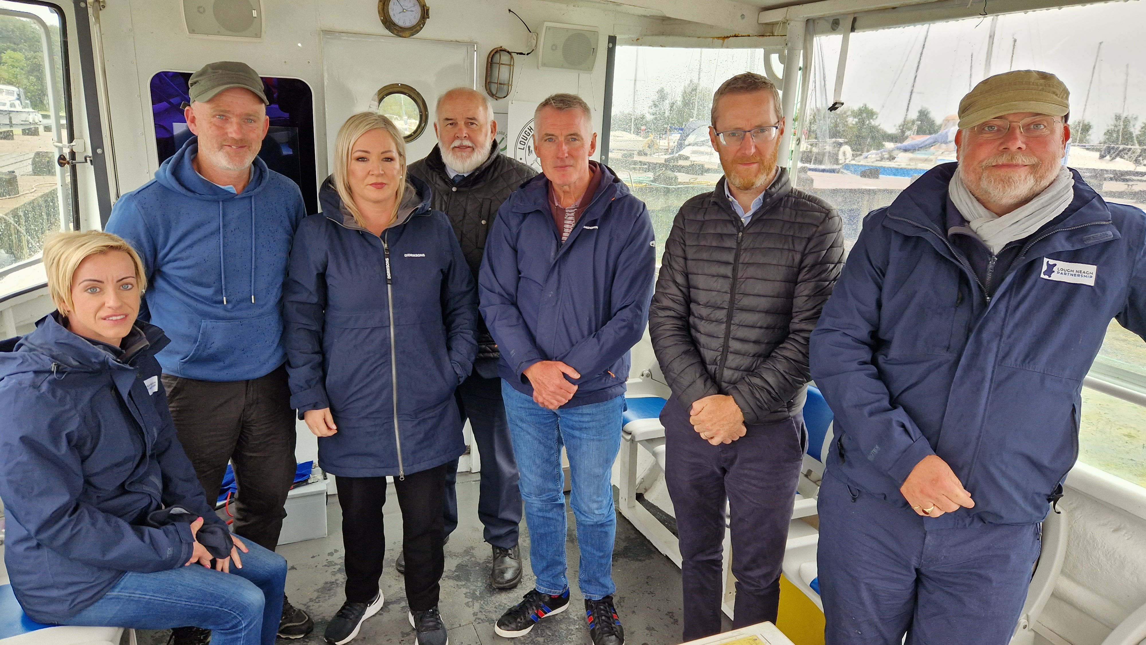 Sinn Féin representatives meeting with members of the Lough Neagh Partnership.