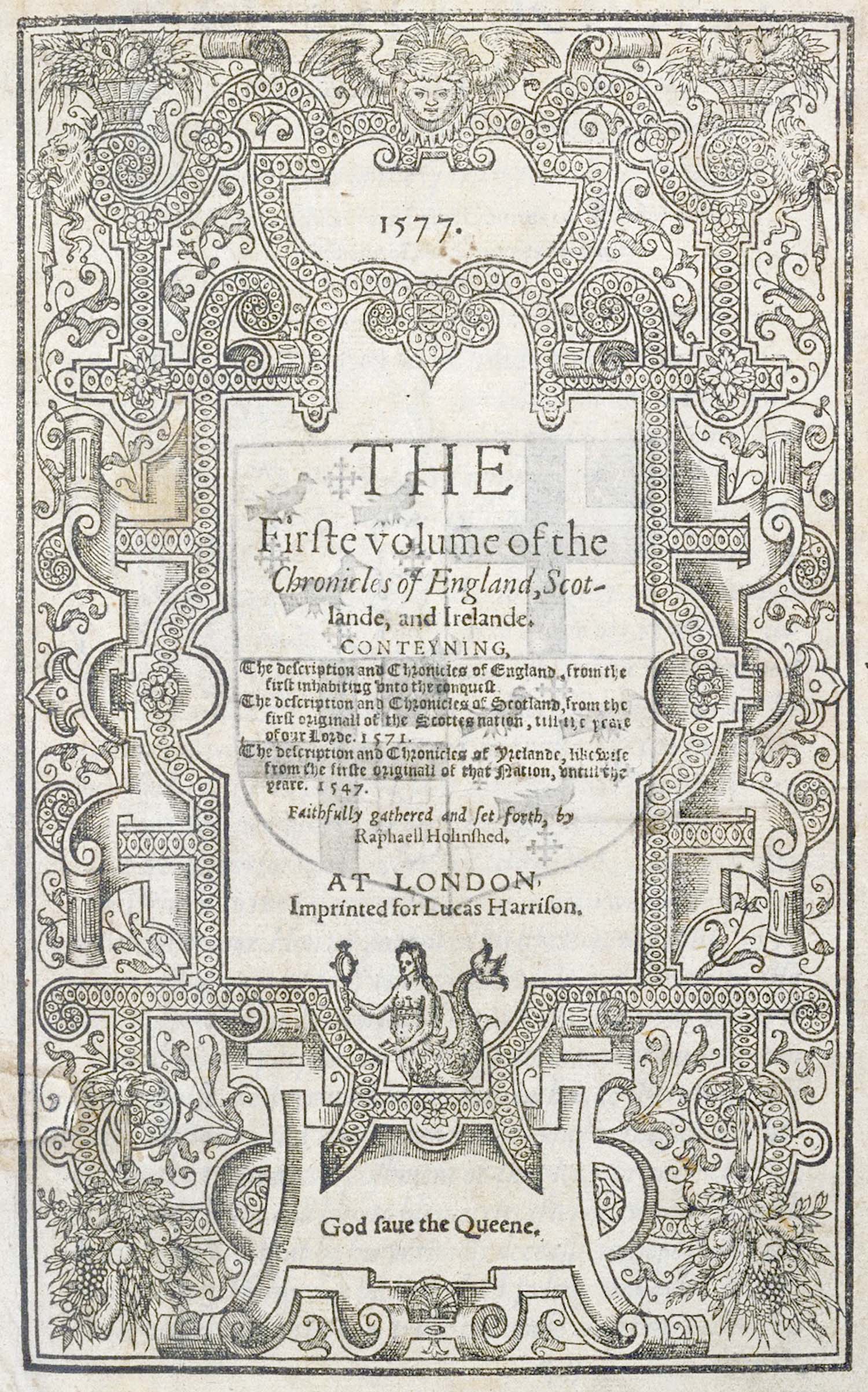 The 16th Century "Chronicles of England Scotland and Ireland."