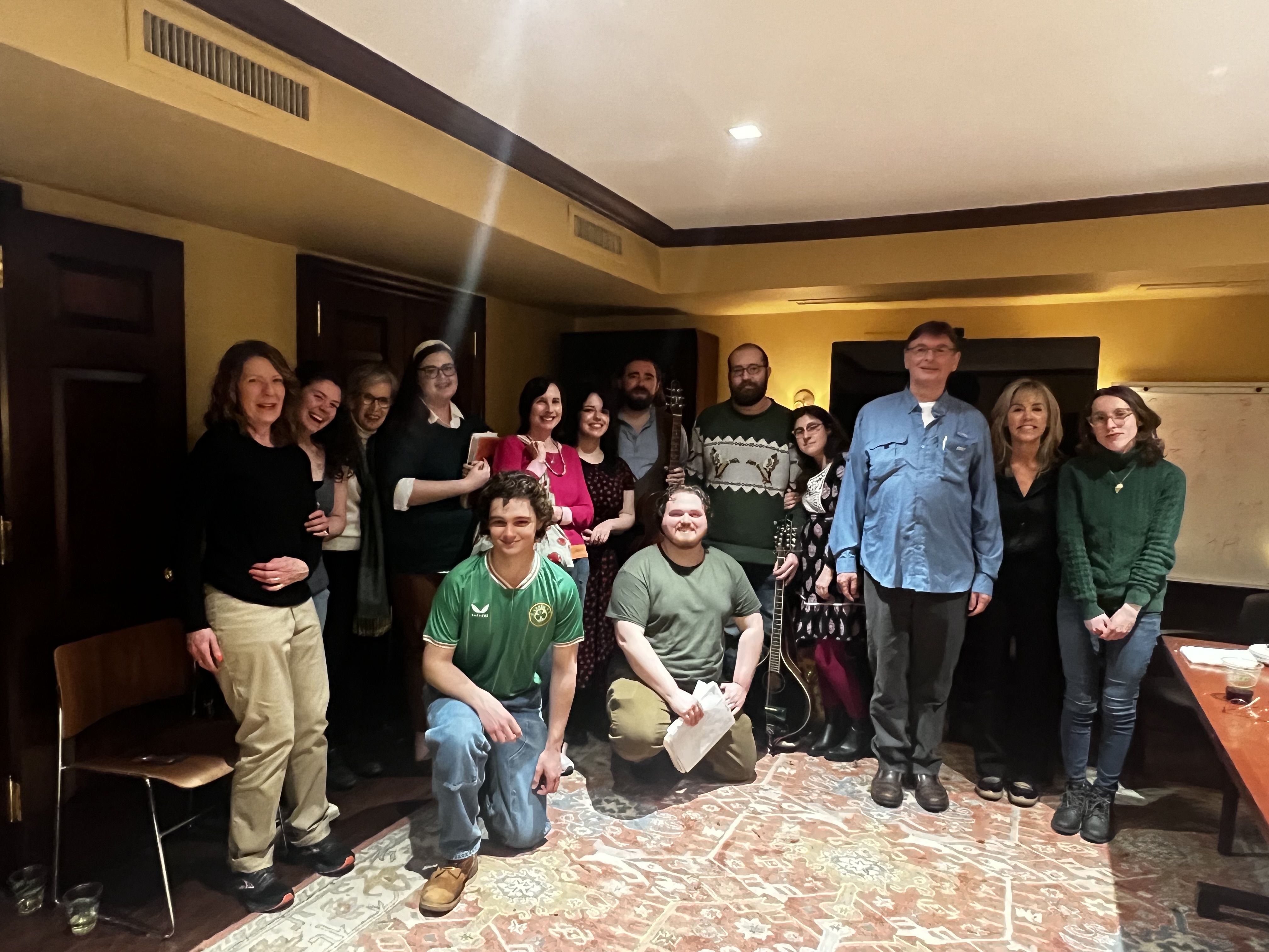 Former students of Prof. Pádraig Ó Cearúill gather to sing and say slán