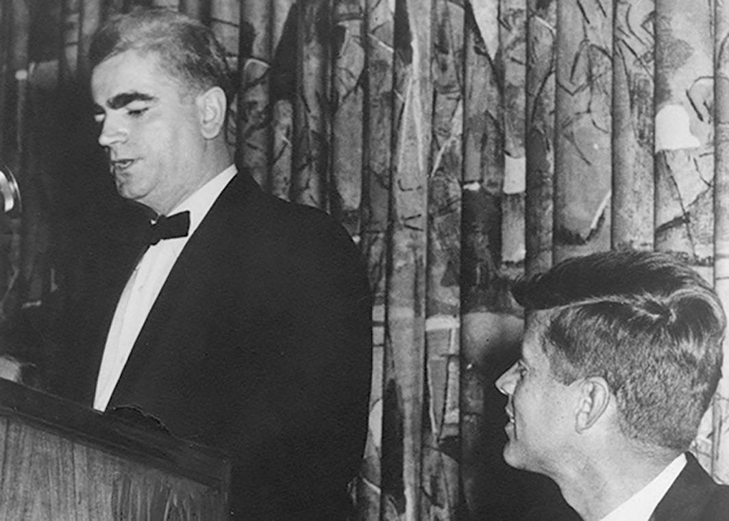 Paul O'Dwyer speaks, President Kennedy listens.