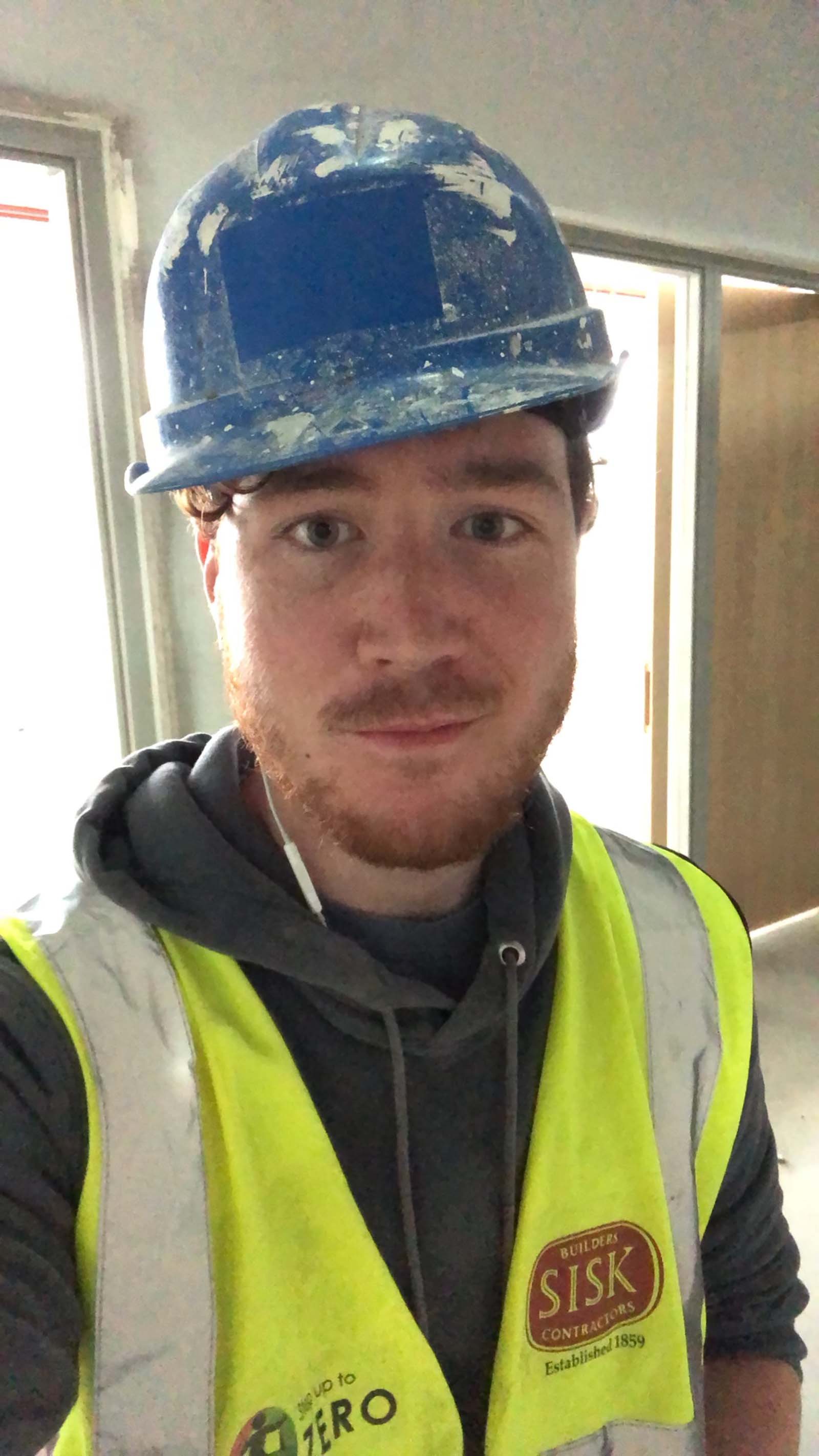Working as a bricklayer
