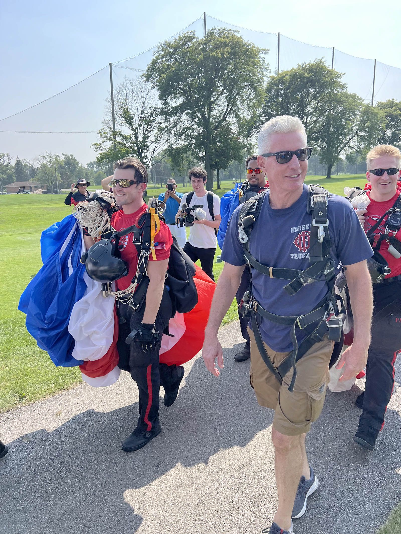 Jim Sweeney after jumping out of plane
