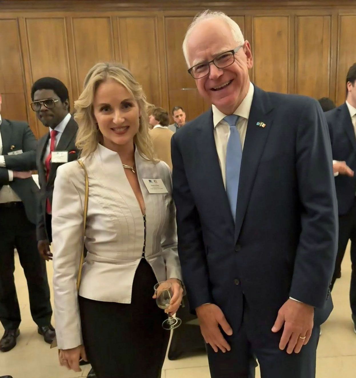 Executive Director Natalie Nugent O'Shea with Minnesota Governor Tim Walz