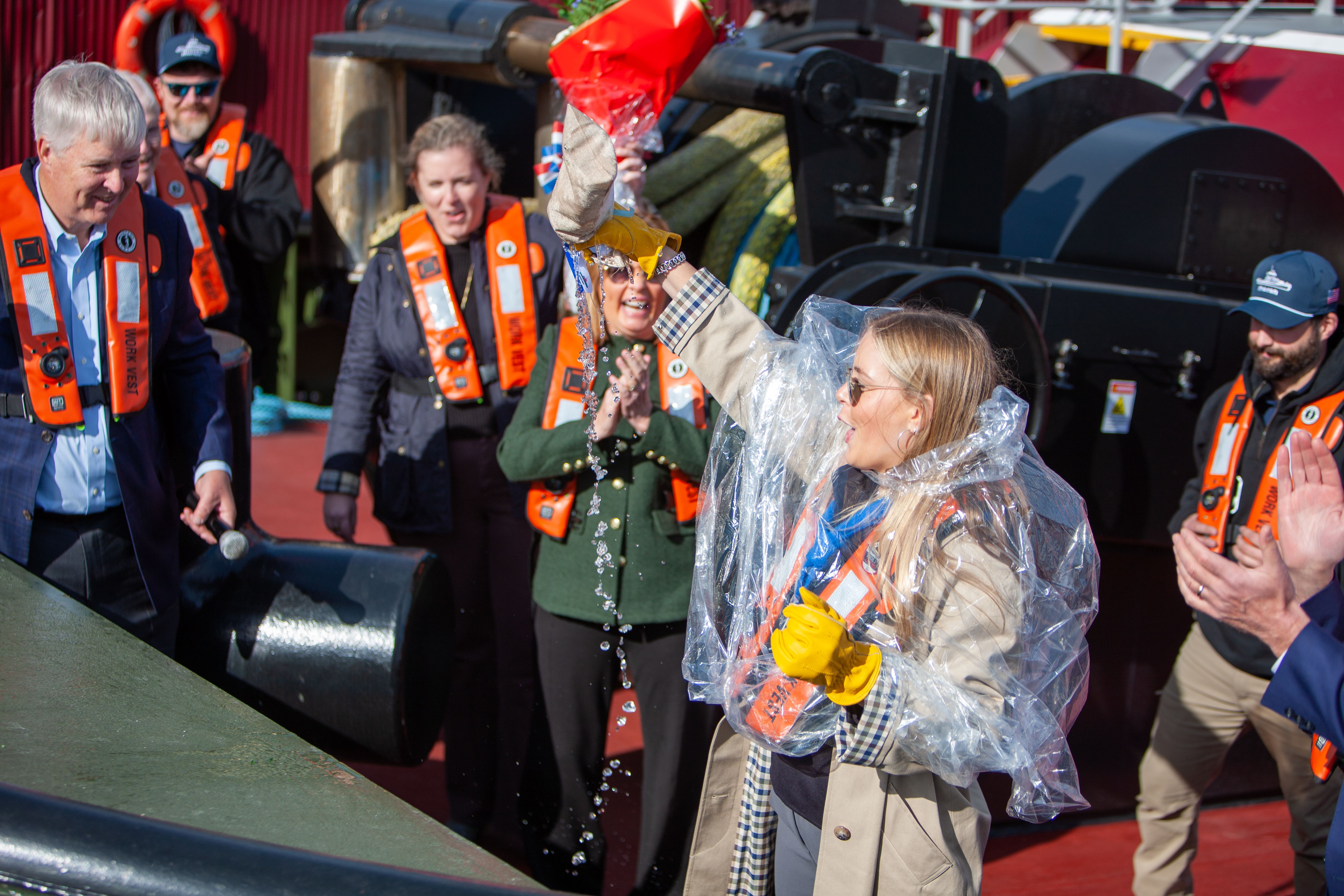 The Newt Moran christened by Sponsor Payton Marshall 