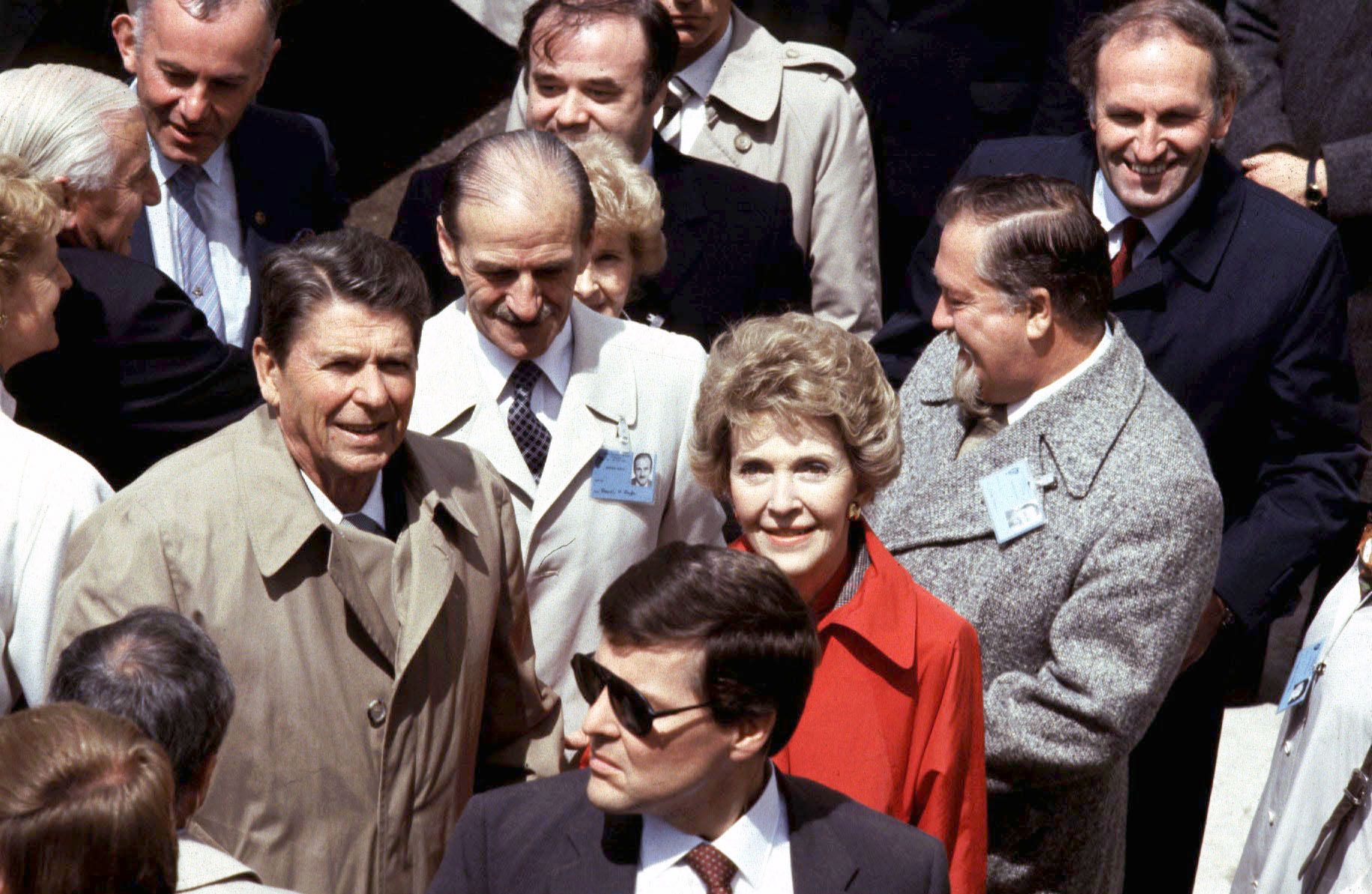 President Ronald Reagan and First Lady Nancy Reagan during their 1984 visit to Ireland.  RollingNews.ie photo.