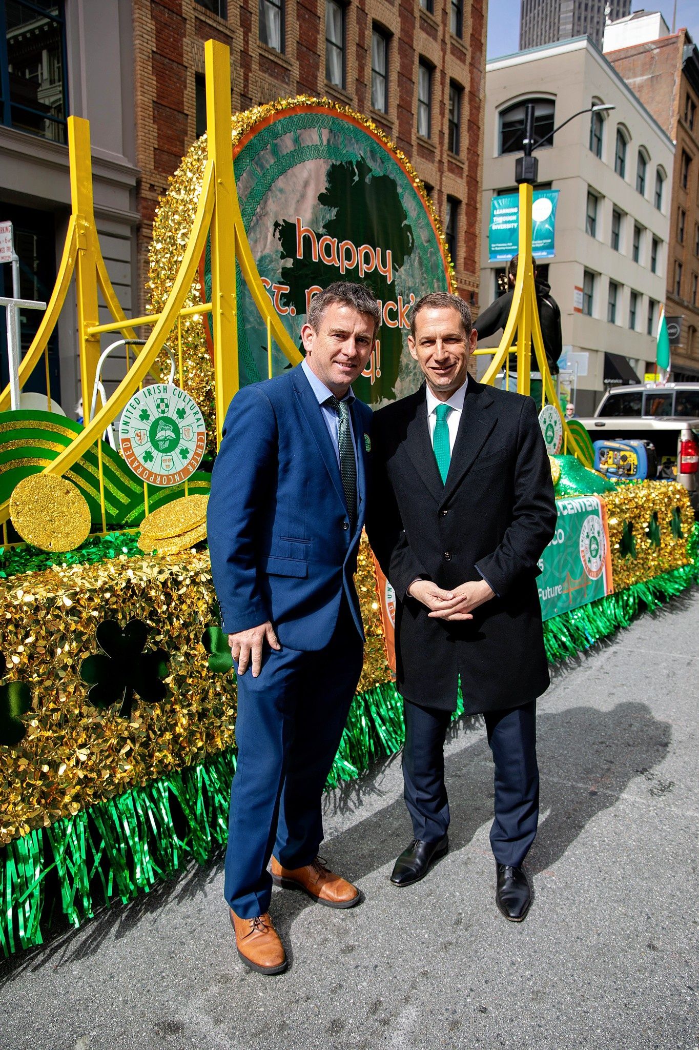 GREEN TEAM: Liam Reidy of UICC with San Francisco Mayor Daniel Lurie