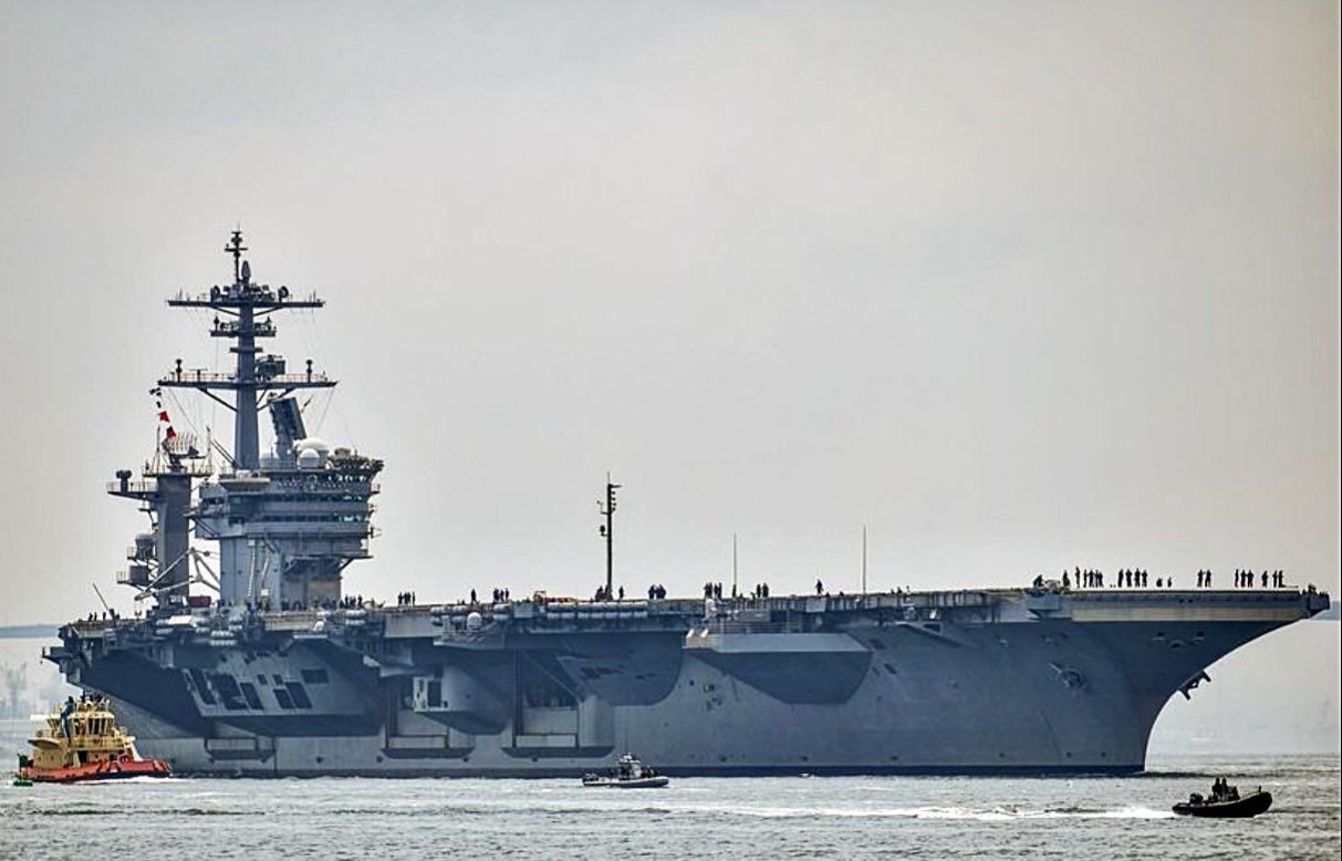 NEW THREAT: The aircraft carrier the USS Abraham Lincoln is steaming towards the Persian Gulf