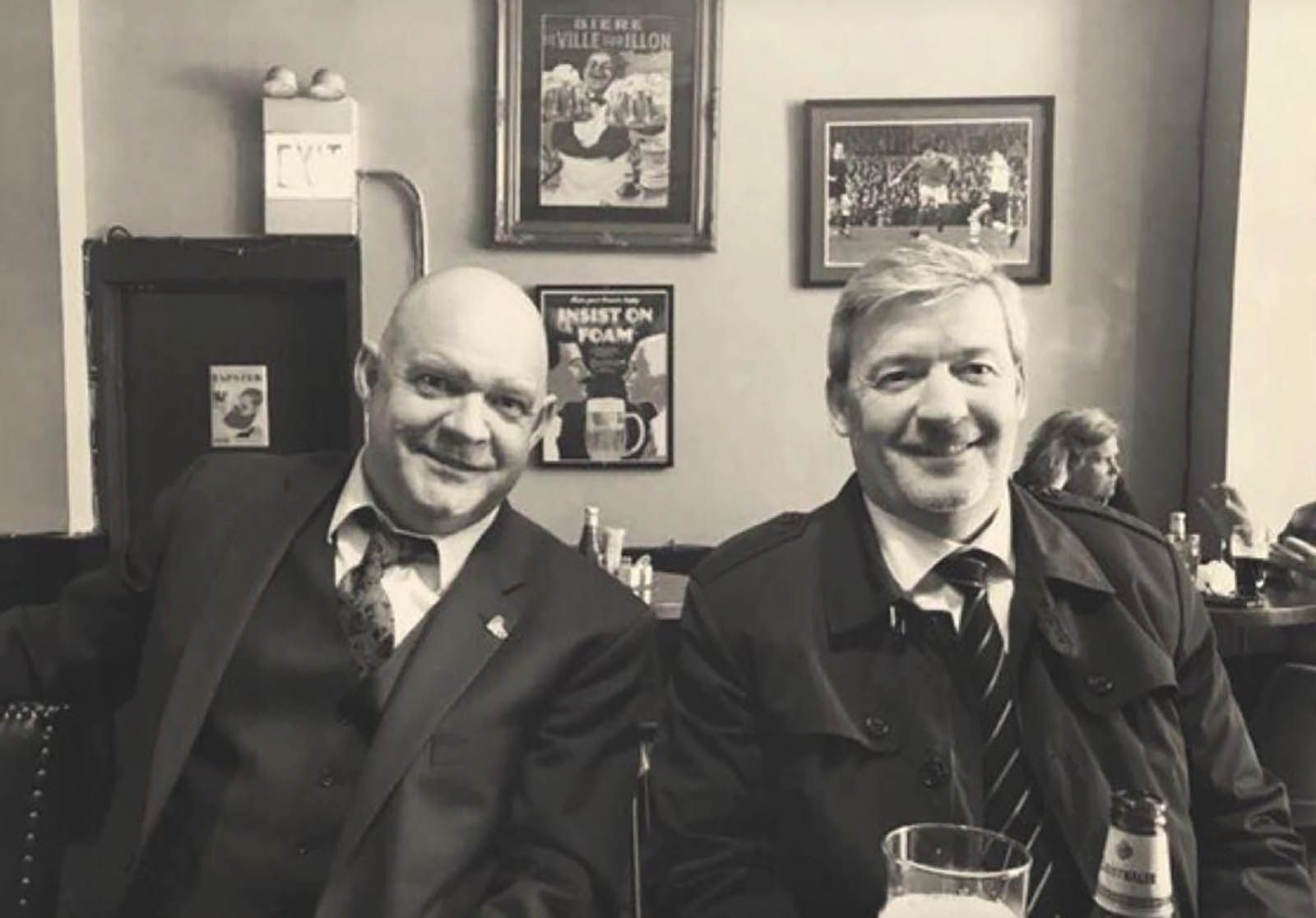 Joe and his brother Brendan at Paddy Longs.