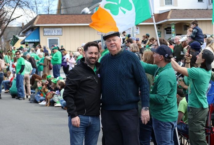 ON THE MARCH: Congressman Mike Lawler with Denis Troy