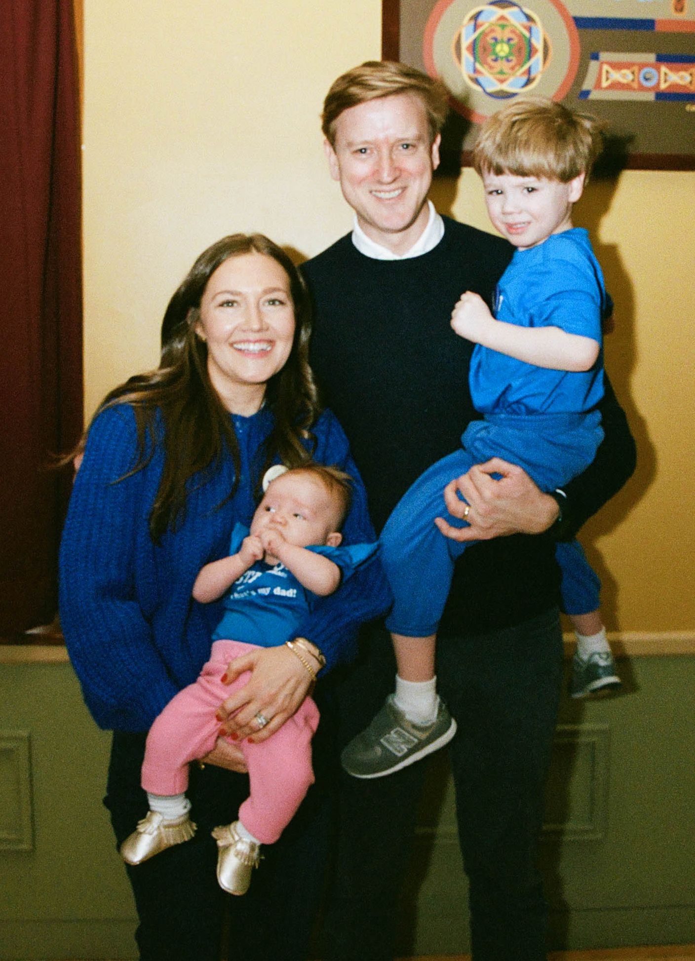 Liam with his wife Jackie and kids Rory and Mary